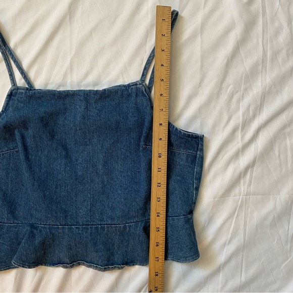 Blue Denim Women's Tank Top Cami - Picture 8 of 9